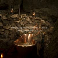 Copper bath installation Rubondo lodge
